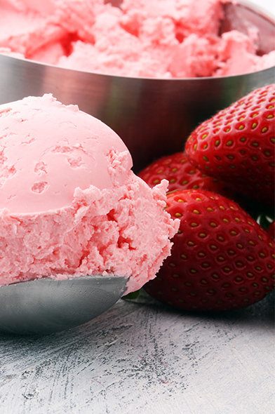 Helado de Frutillas casero con Stevia Sucralosa