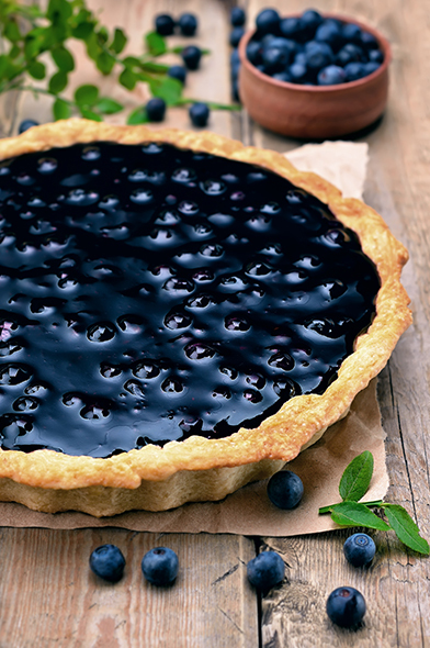 Pie de arándanos con Eritritol