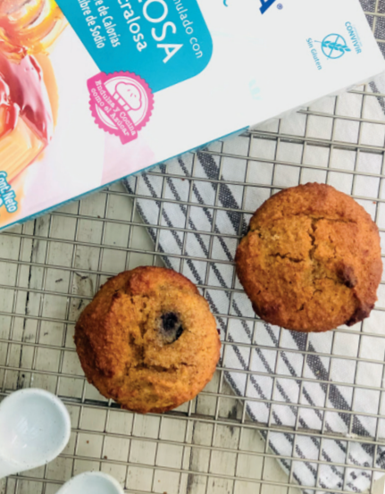Muffins de arándanos y almendras