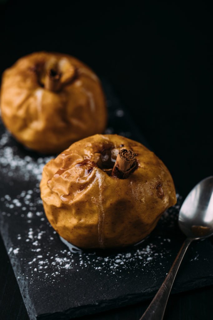 Manzanas asadas con alulosa sucralosa